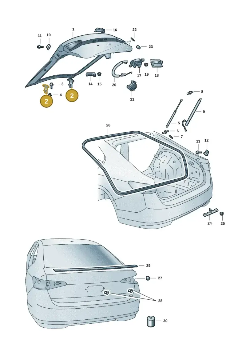 5E0827301A — Skoda Superb Combi (2023-) diagram 3p0827000, position 2