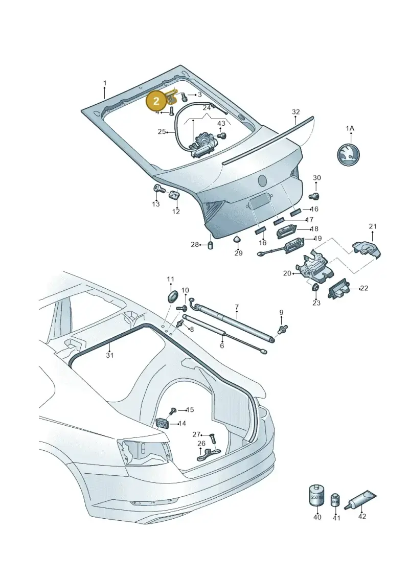 5E0827302A — Skoda Superb Combi (2015-2024) diagram 851827010, position 2