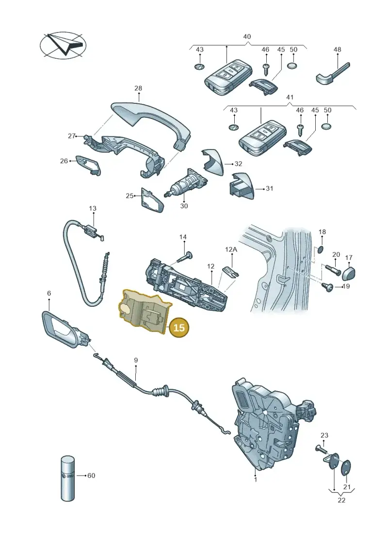 5E0837349A — Skoda Octavia (2019-2024) diagram 585837000, position 15