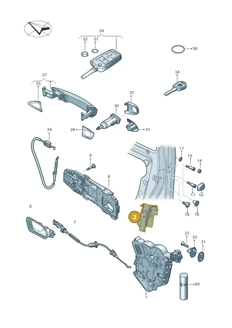 5E0837349A — Skoda Fabia (2014-2022) diagram 797837000, position 3