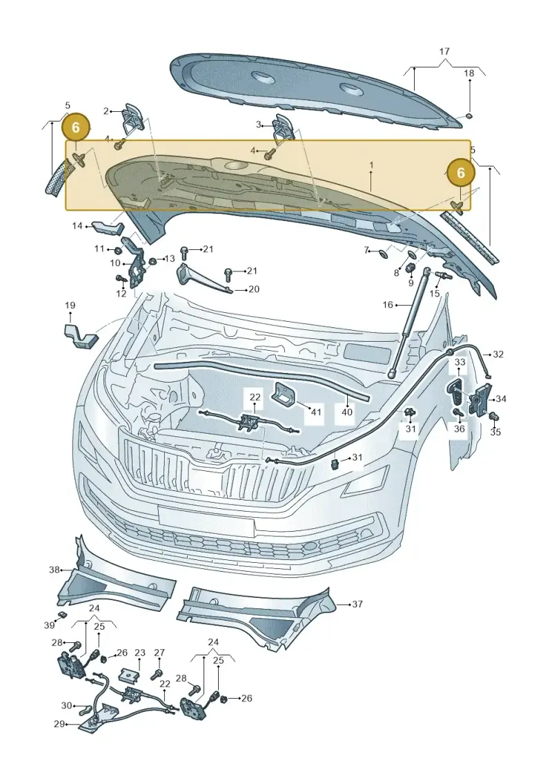 5E0837732 — Skoda Kodiaq (2018-2022) diagram 804823000, position 6
