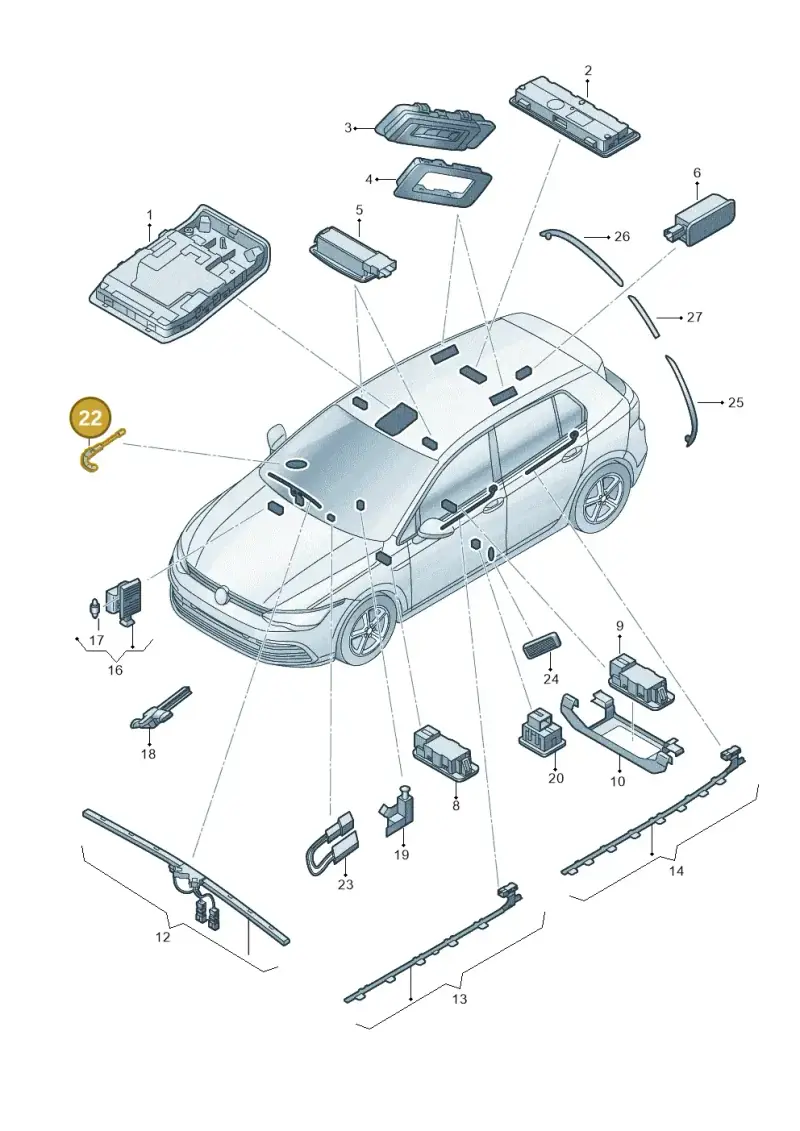 5E0919173 — Skoda Octavia (2019-2024) diagram 585947000, position 22