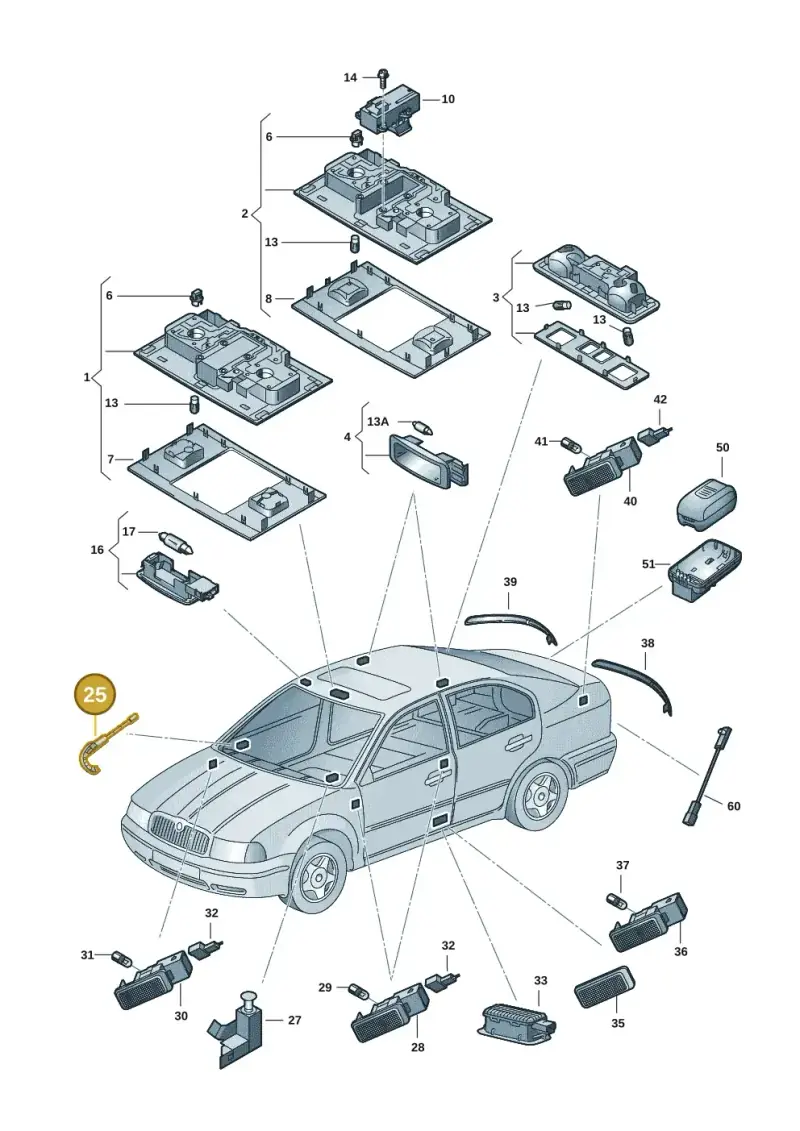 5E0919173 — Skoda Superb Combi (2015-2024) diagram 851947001, position 25
