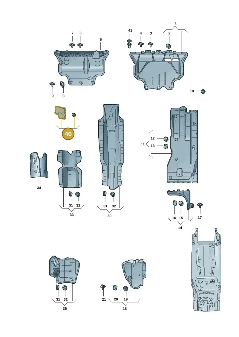 5E3825841A — Skoda Octavia (2019-2022) diagram 585825115, position 40