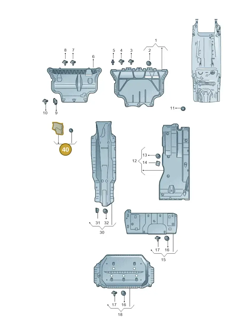 5E3825841A — Skoda Octavia (2019-2022) diagram 585825120, position 40
