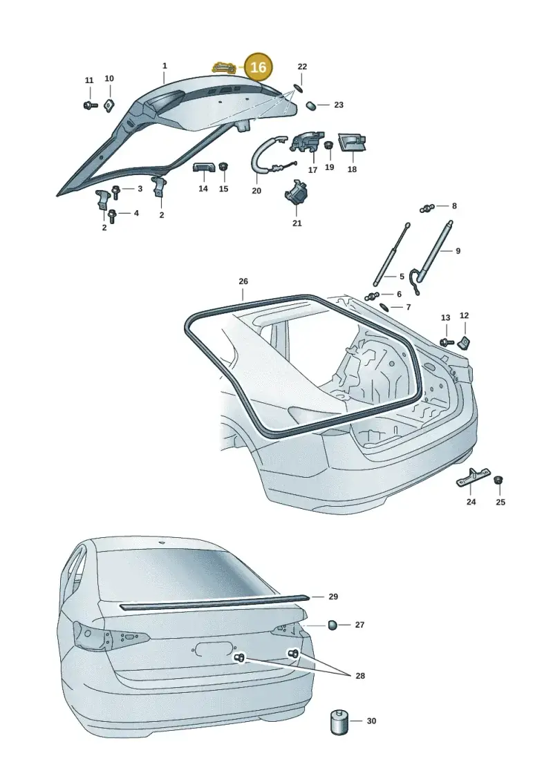 5E3827566A — Skoda Superb Combi (2023-) diagram 3p0827000, position 16