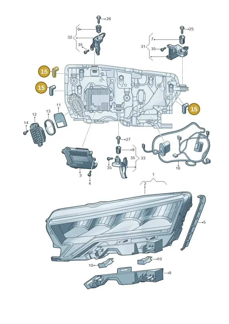 5E3941131 — Skoda Octavia (2019-2022) diagram 585941100, position 15