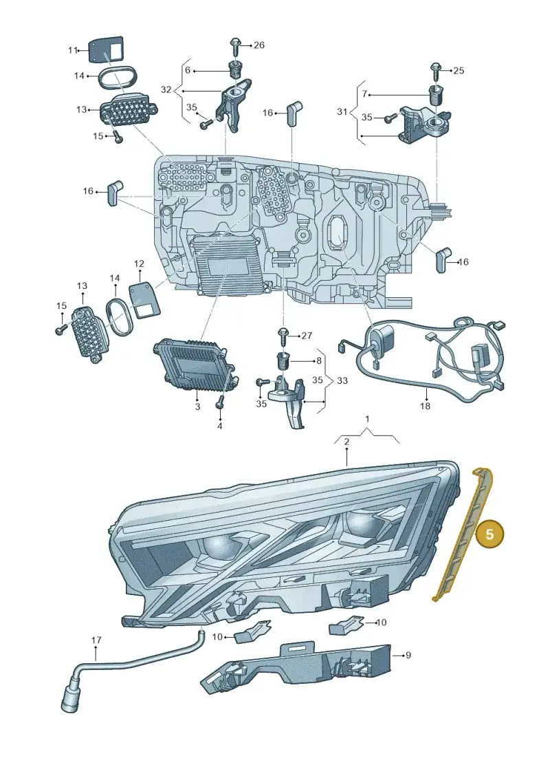 5E3941135 — Skoda Octavia (2019-2022) diagram 585941110, position 5