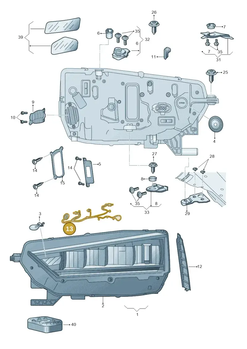 5E3941813 — Skoda Octavia (2019-2022) diagram 585941000, position 13
