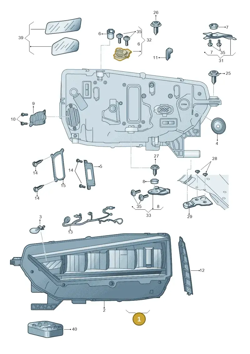 5E4941015 — Skoda Octavia (2019-2022) diagram 585941000, position 1