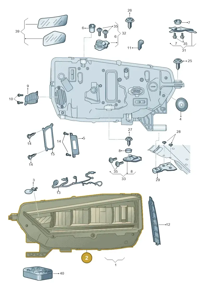 5E4941018 — Skoda Octavia (2019-2022) diagram 585941000, position 2