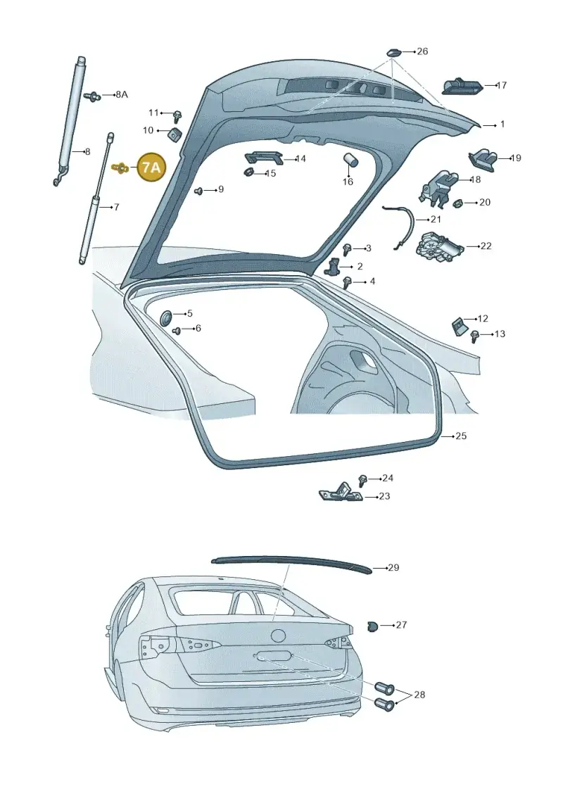 5E5827439 — Skoda Octavia (2019-2024) diagram 585827000, position 7A