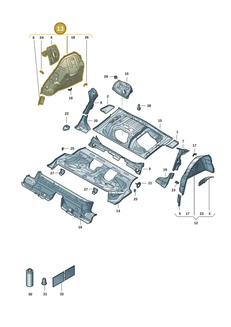 5E7809852 — Skoda Octavia (2019-2022) diagram 585803055, position 13