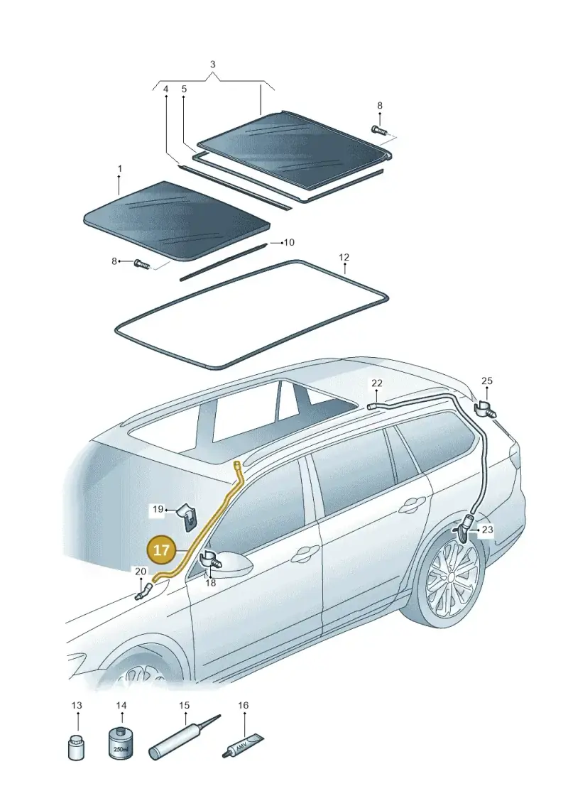 5E7877231 — Skoda Octavia (2019-2022) diagram 793877100, position 17