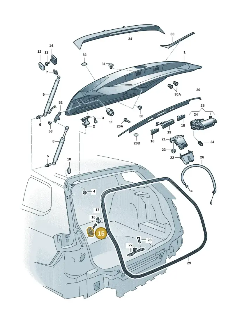 5E9827240A — Skoda Superb Combi (2015-2024) diagram 851827035, position 15