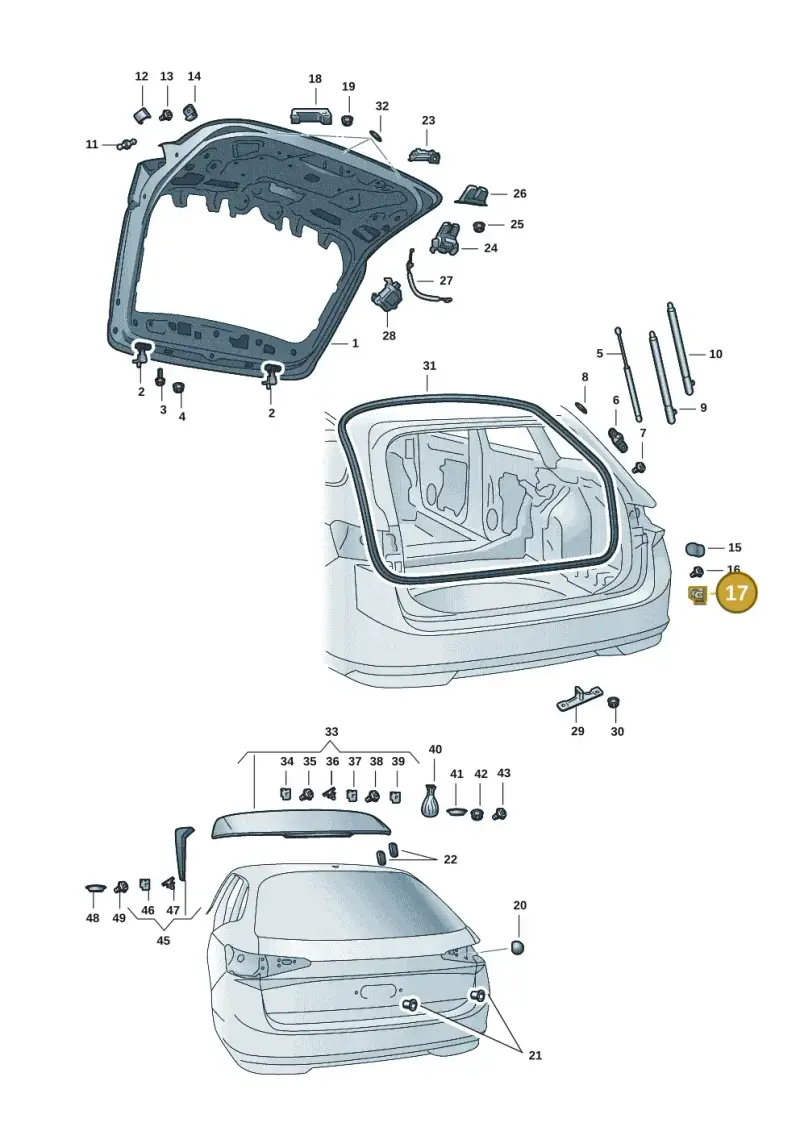 5E9827240A — Skoda Superb Combi (2023-) diagram 3p0827010, position 17