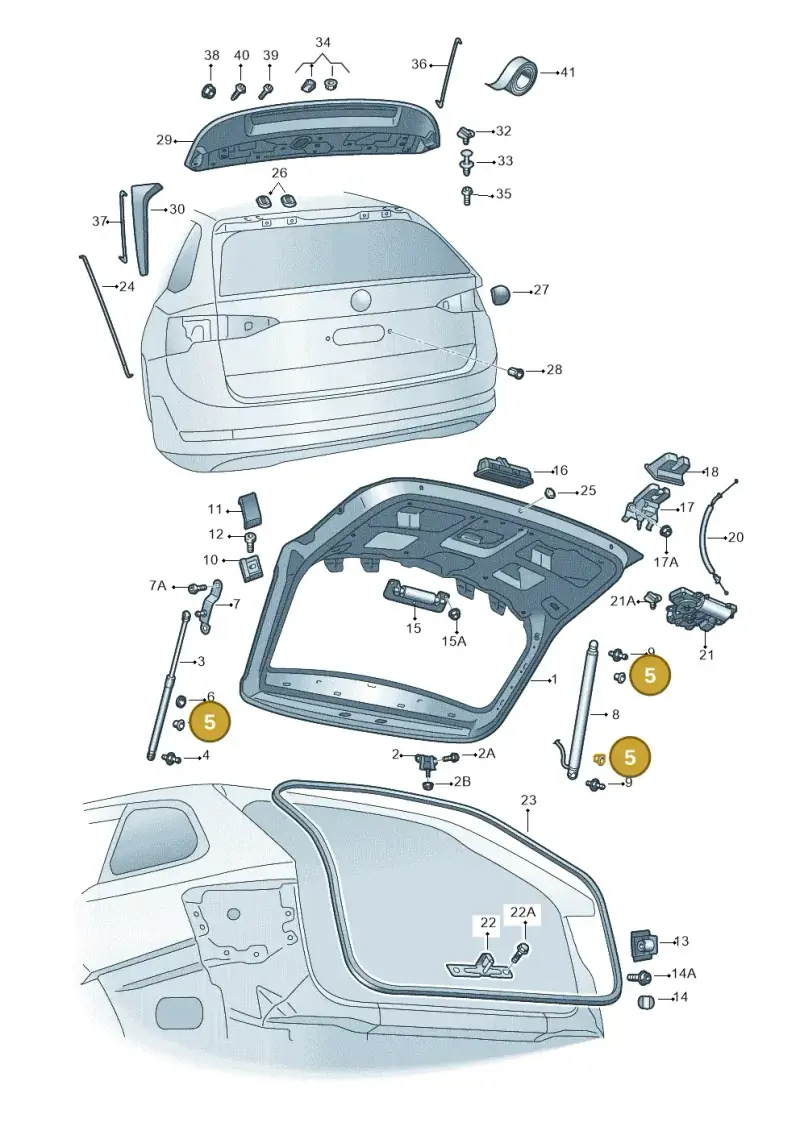 5E9827721A — Skoda Octavia (2019-2024) diagram 585827010, position 5