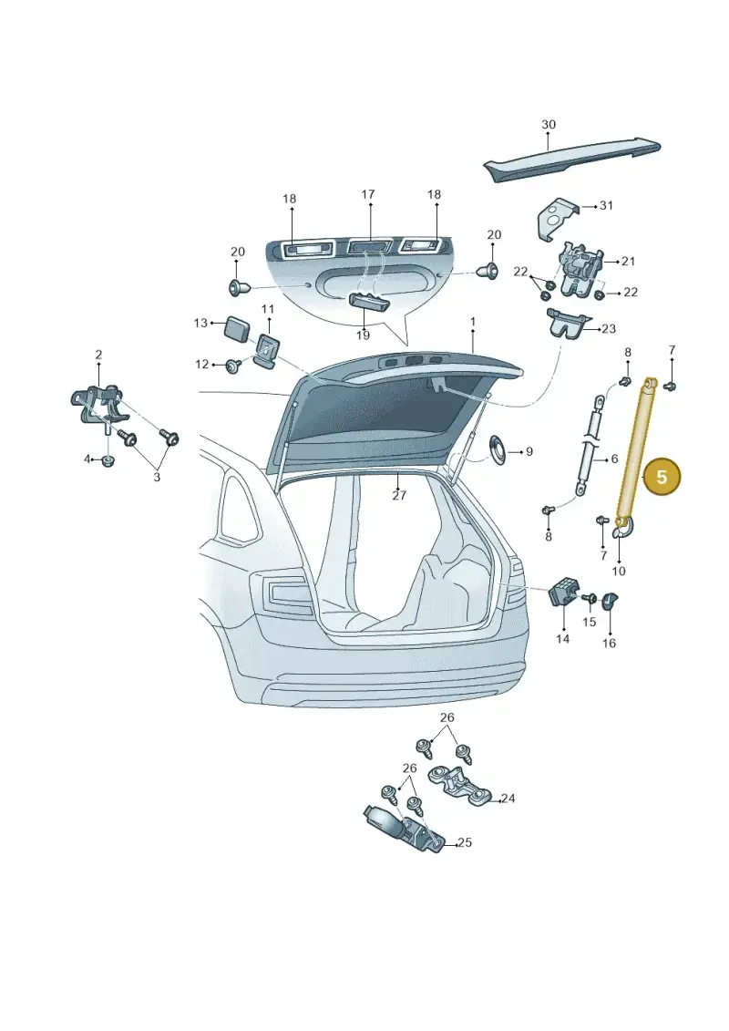 5E9827851F — Skoda Octavia (2012-2017) diagram 753827200, position 5