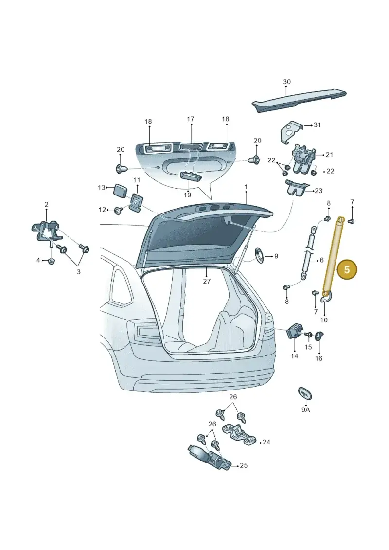 5E9827851F — Skoda Octavia (2017-2020) diagram 805827020, position 5