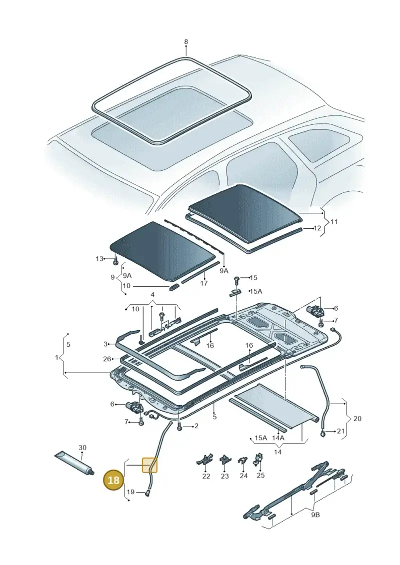 5E9877231A — Skoda Octavia (2017-2020) diagram 753877200, position 18