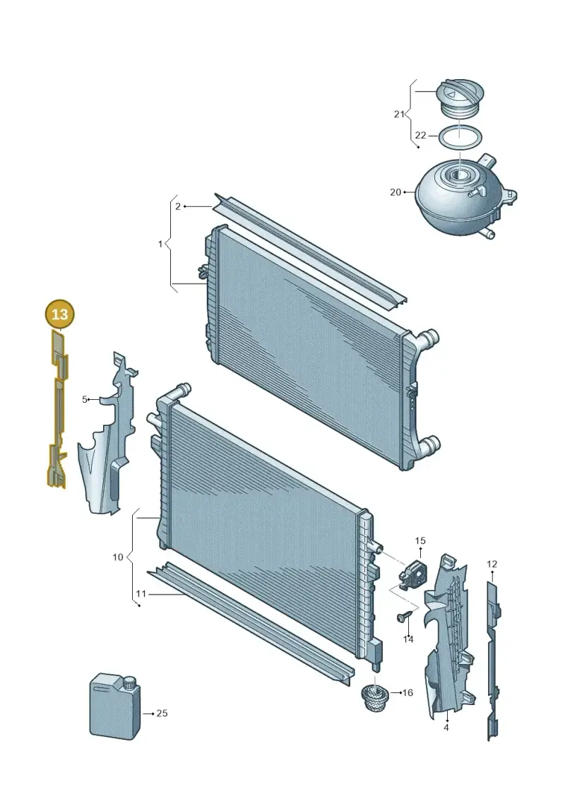 5G0121332G — Skoda Karoq (2017-2022) diagram 746121700, position 13