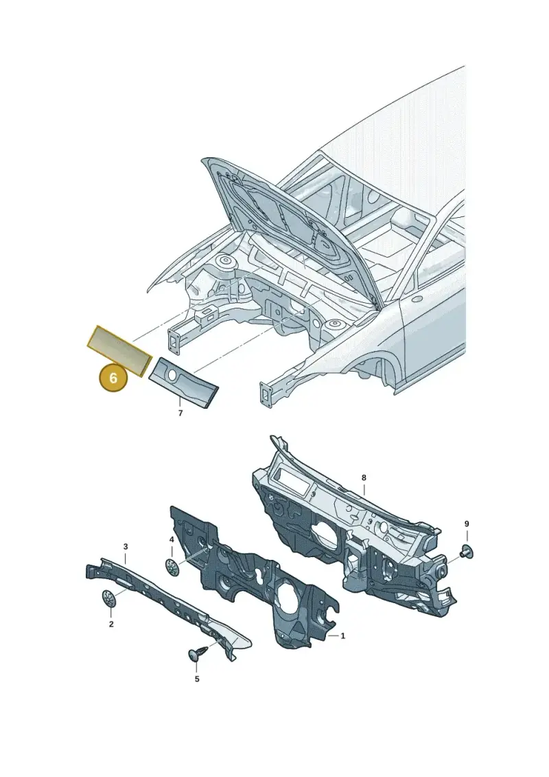 5G0805696F — Skoda Superb Combi (2023-) diagram 3p0863010, position 6