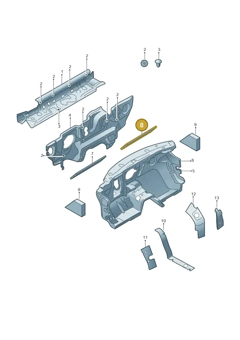 5G0805696F — Skoda Octavia (2019-2024) diagram 585863010, position 8