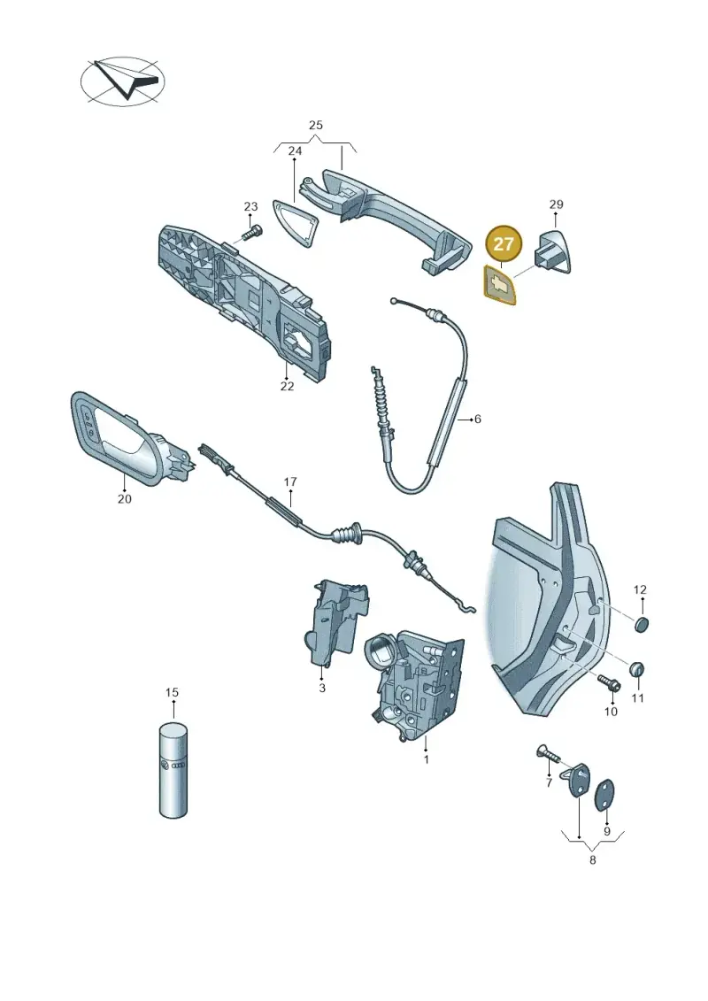 5G0837088B — Skoda Fabia (2021-) diagram 649839000, position 27