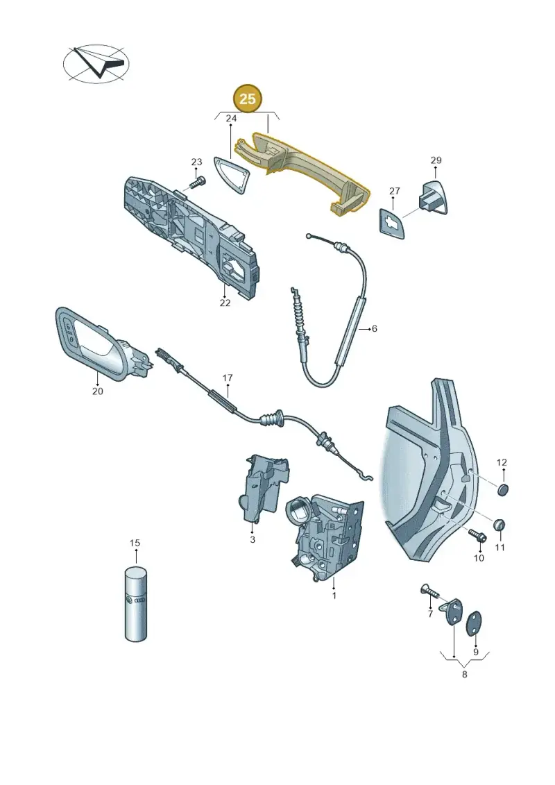 5G0837205P3FZ — Skoda Kodiaq (2016-2024) diagram 649839000, position 25