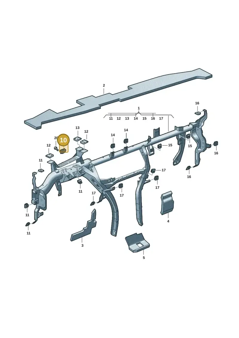 5G0857173 — Skoda Kodiaq (2024-) diagram 57h857000, position 10