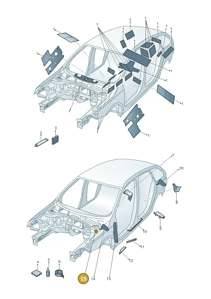 5G0864725 — Skoda Octavia (2017-2020) diagram 753000250, position 15