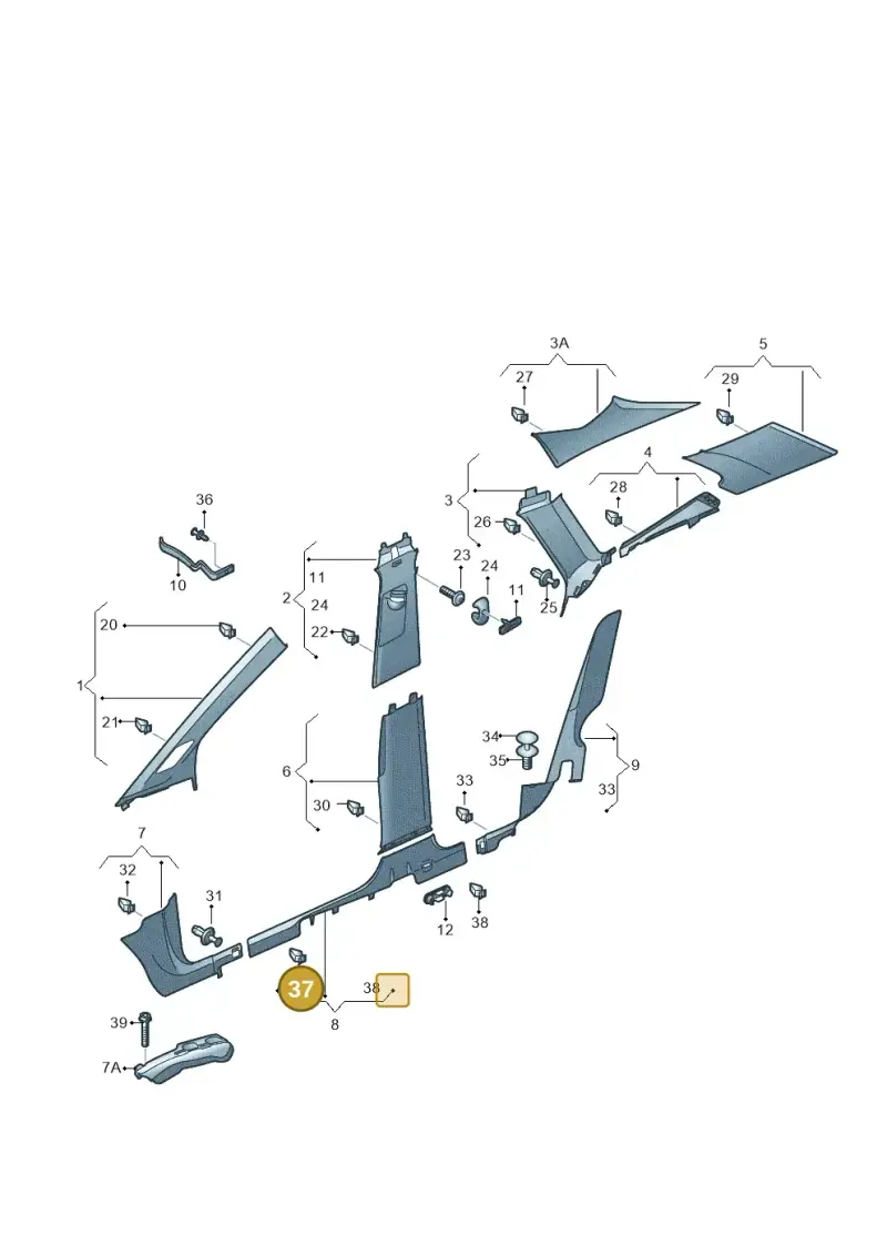 5G0867276 — Skoda Enyaq (2020-) diagram 50a867065, position 37