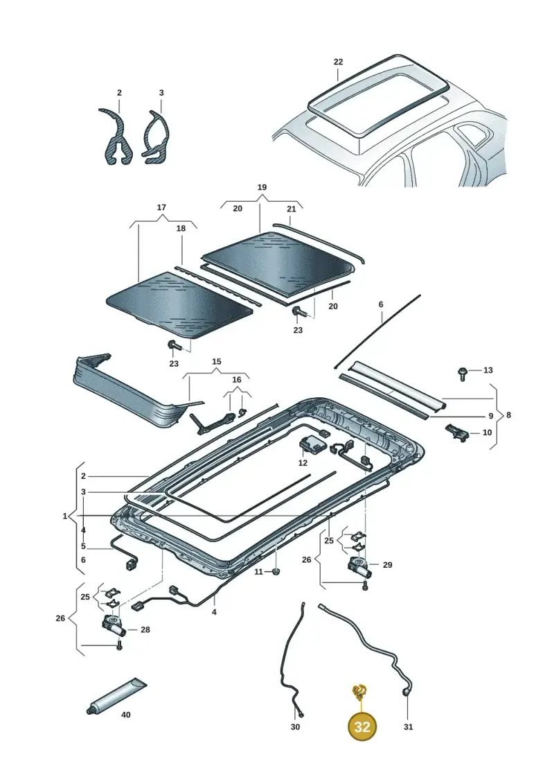 5G0877244 — Skoda Superb Combi (2023-) diagram 3j0877000, position 32