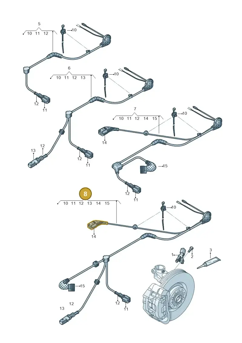 5G0927903AM — Skoda Superb Combi (2015-2024) diagram 793927000, position 8