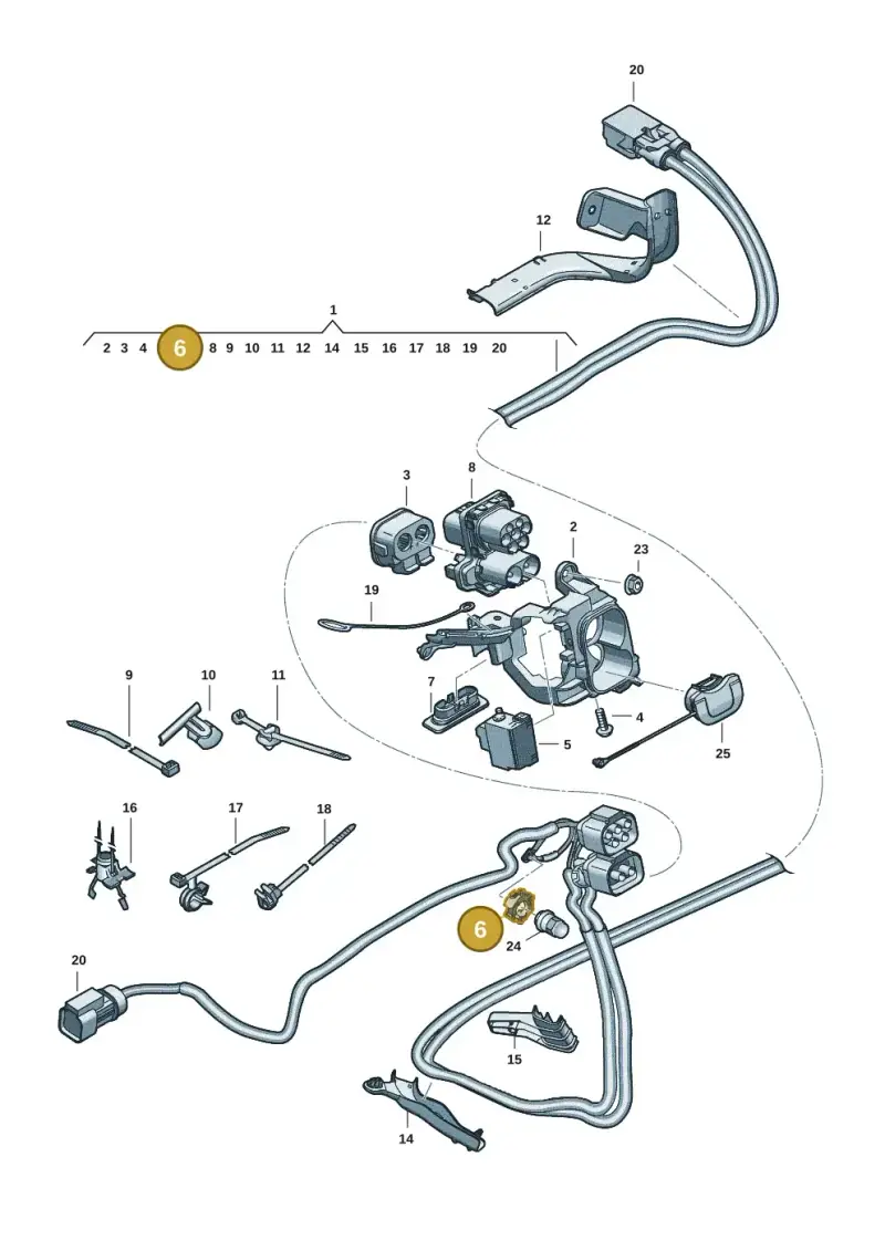 5G0971260 — Skoda Superb Combi (2023-) diagram 3j0970150, position 6