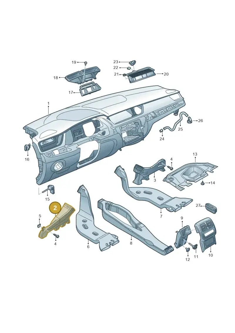 5G2819151 — Skoda Superb Combi (2015-2024) diagram 851819300, position 2