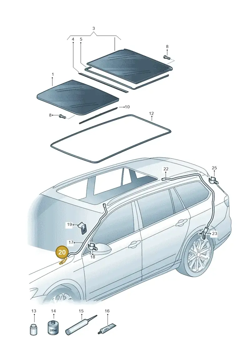 5G6877242A — Skoda Octavia (2019-2024) diagram 793877100, position 20
