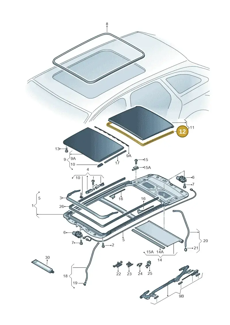 5G9877297 — Skoda Octavia (2017-2020) diagram 753877200, position 12