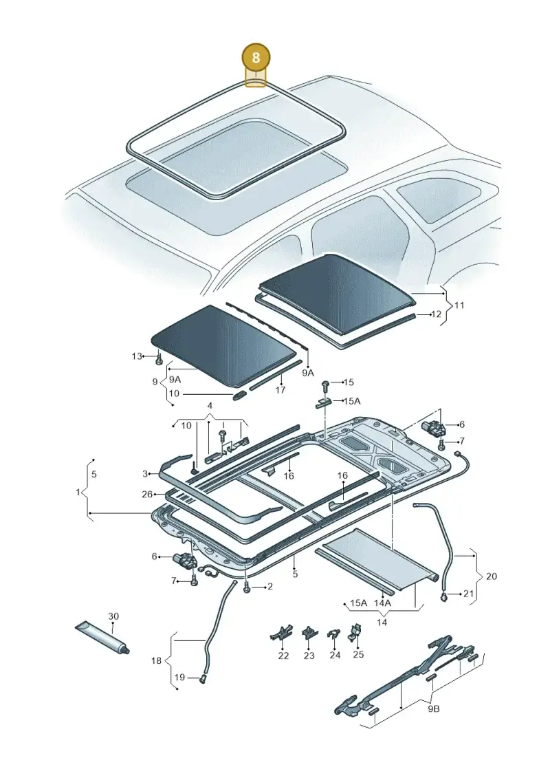 5G9877459A — Skoda Octavia (2017-2020) diagram 753877200, position 8