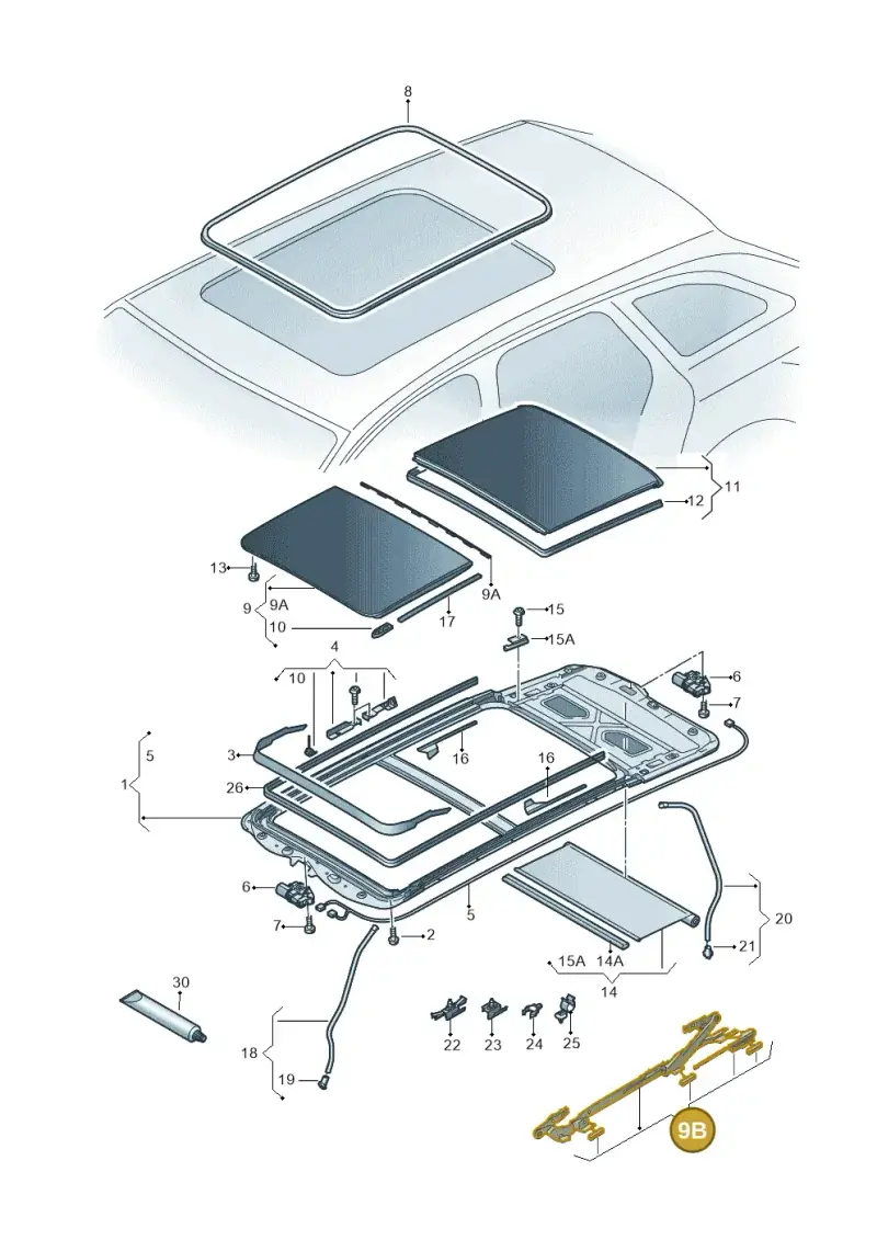 5G9898738 — Skoda Octavia (2017-2020) diagram 753877200, position 9B