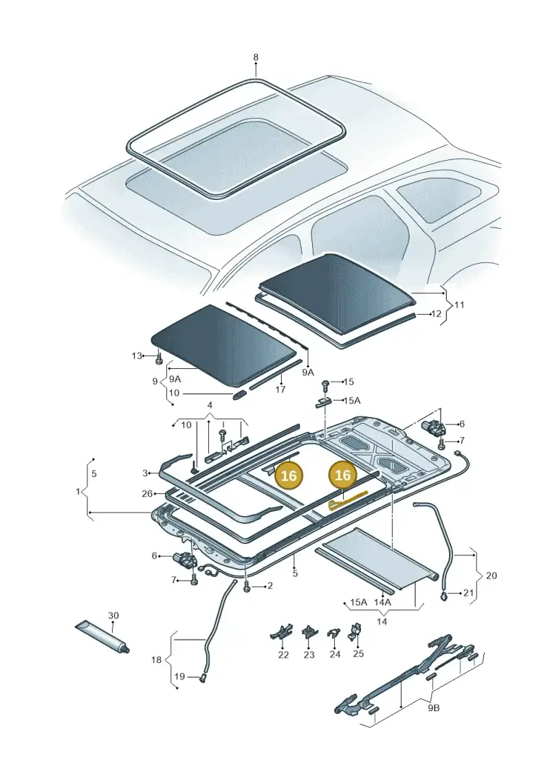 5G9898870 — Skoda Octavia (2017-2020) diagram 753877200, position 16
