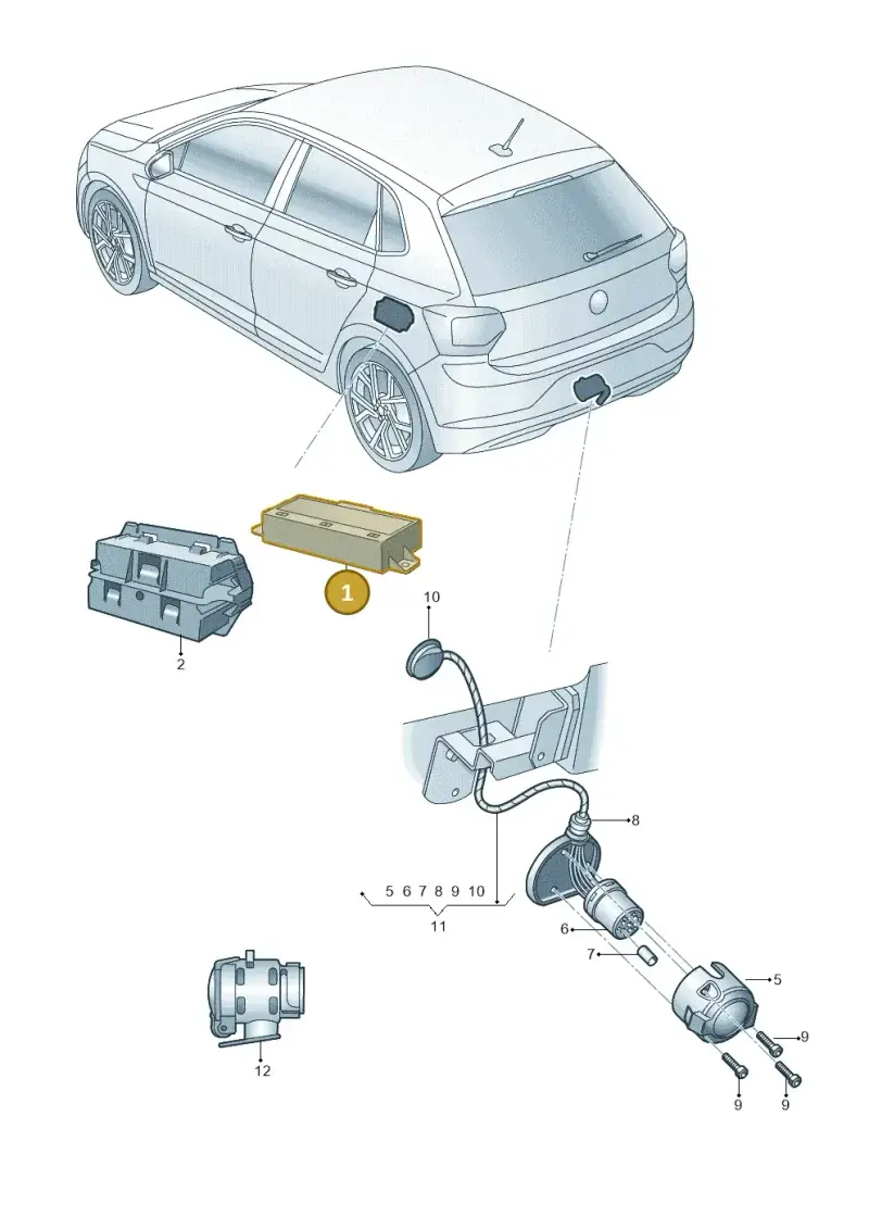 5H0907383C — Skoda Fabia (2021-) diagram 6vn945055, position 1