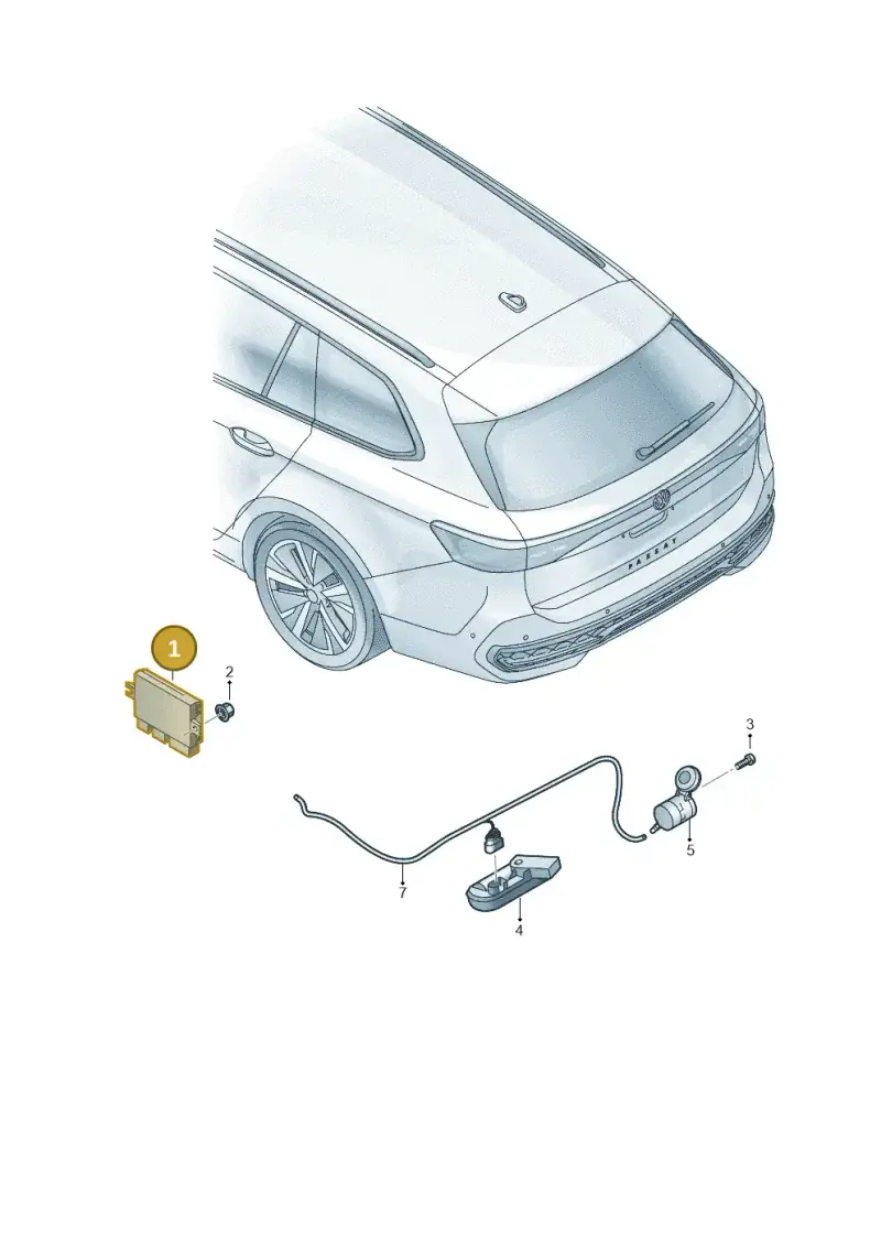 5H2907383D — Skoda Superb Combi (2023-) diagram 3j0945055, position 1