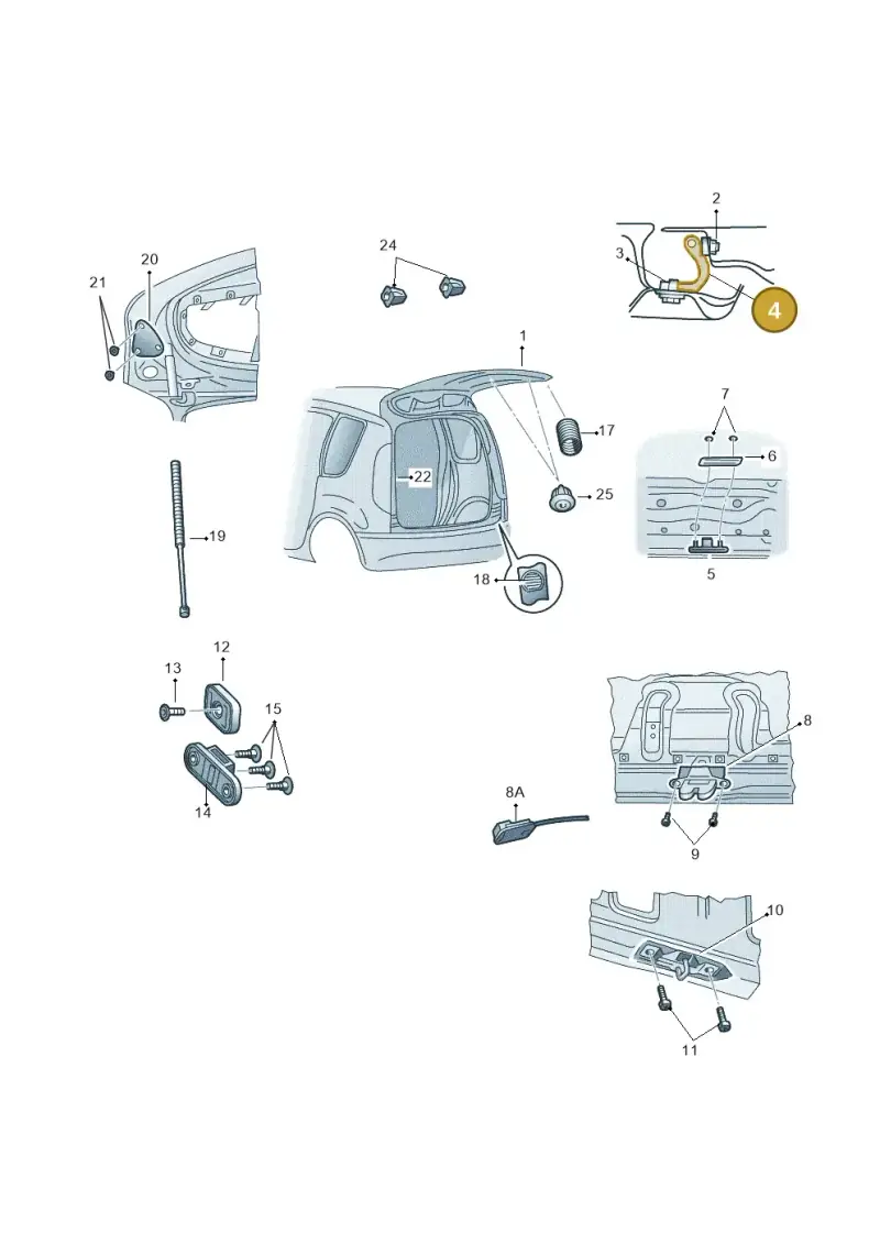 5J0827301A — Skoda Roomster (2010-2015) diagram 481827100, position 4