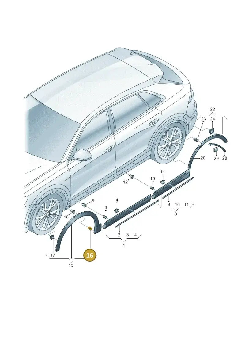 5J0853573 — Audi Q8 (2018-2025) diagram 429853010, position 16