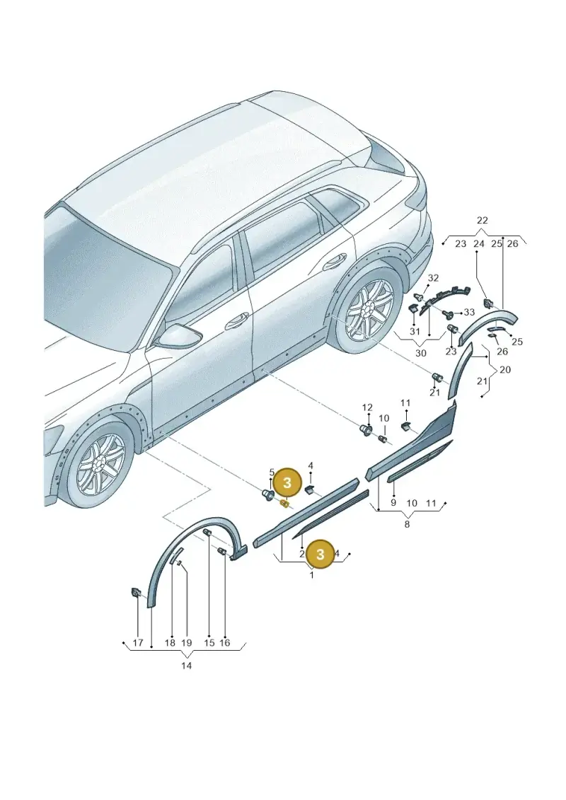 5J0853573 — Audi Q8 e-tron (2018-2025) diagram 586853100, position 3