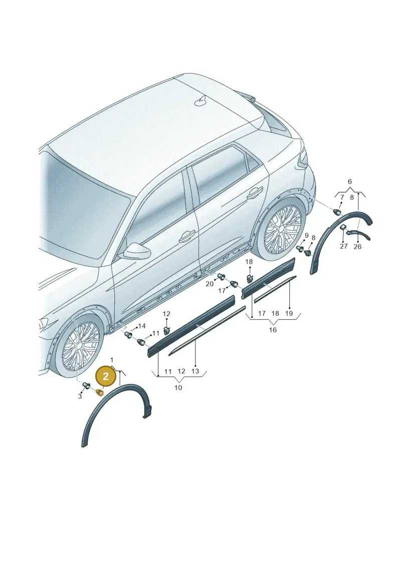 5J0853573 — Audi RS Q3 Sportback (2019-2024) diagram 597853150, position 2