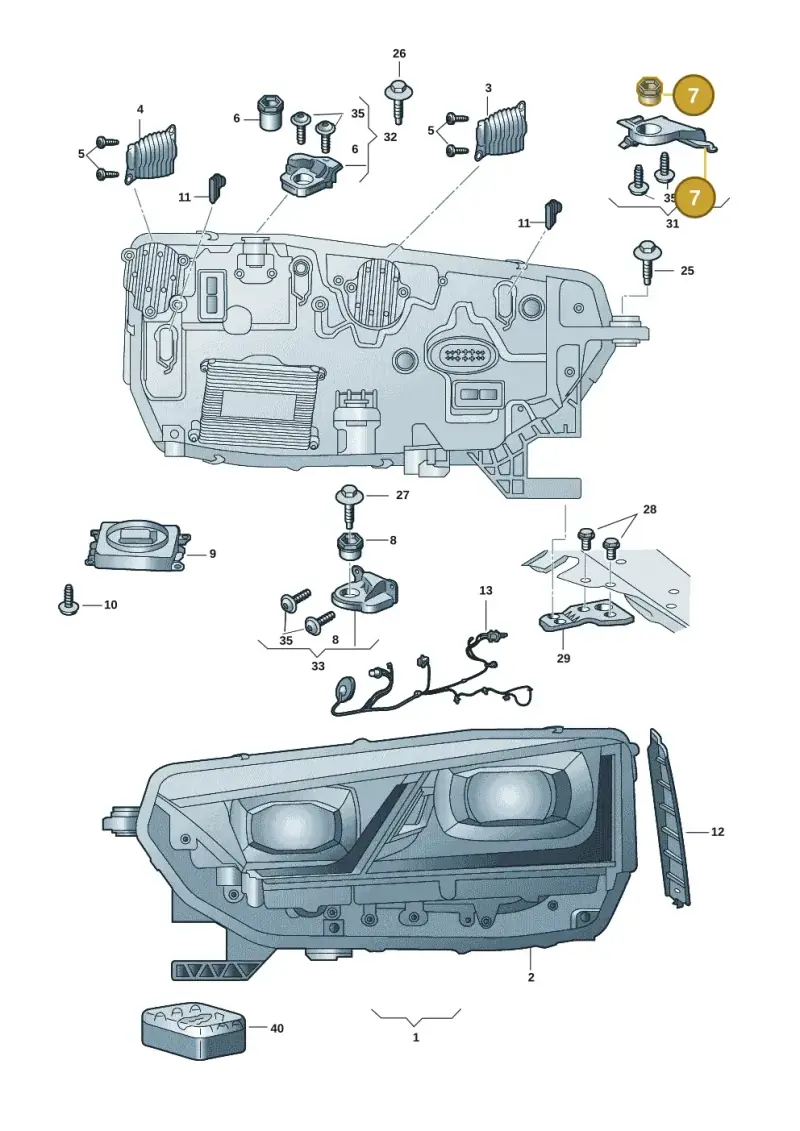 5J0941141 — Skoda Octavia (2019-2024) diagram 585941005, position 7