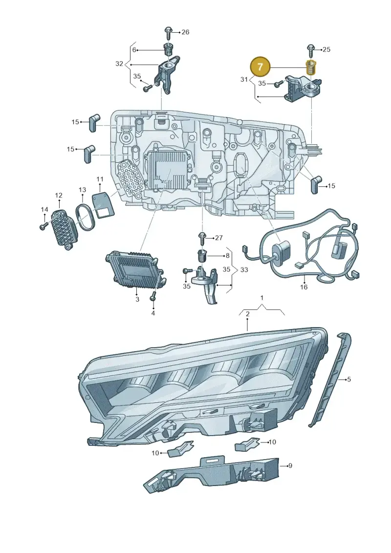 5J0941141 — Skoda Octavia (2019-2024) diagram 585941100, position 7
