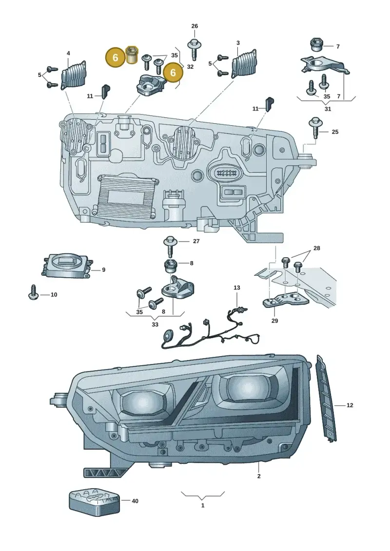 5J0941141E — Skoda Octavia (2019-2022) diagram 585941005, position 6